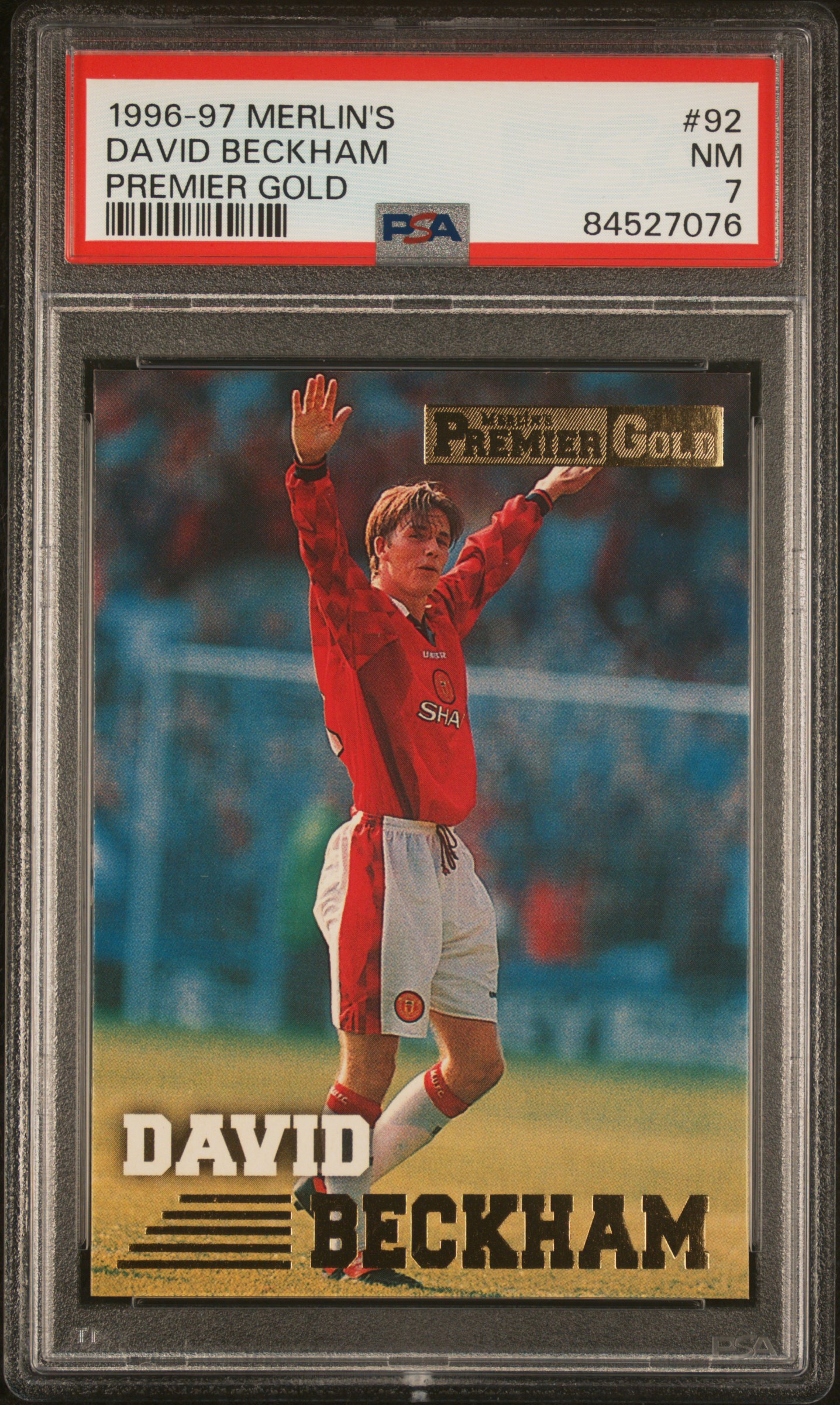 1996 MERLIN'S PREMIER GOLD #92 DAVID BECKHAM PREMIER GOLD