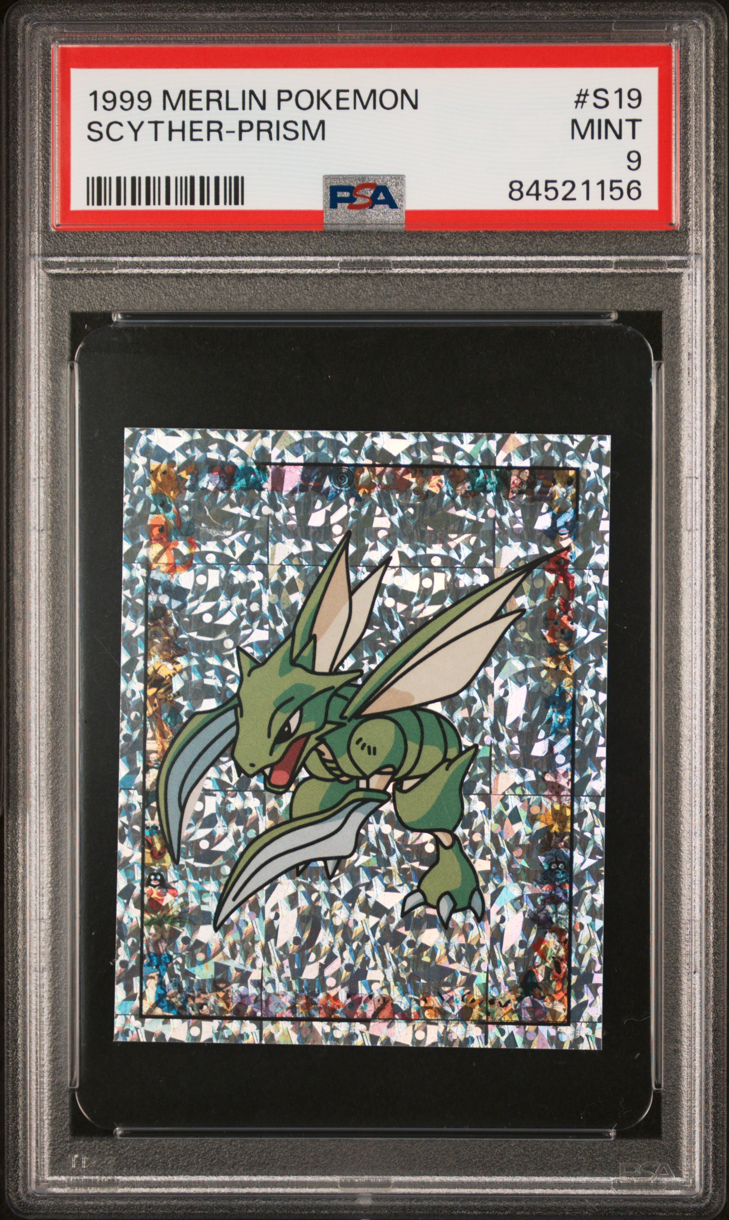 1999 MERLIN POKEMON #S19 SCYTHER-PRISM