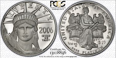 2006-W $10 Statue of Liberty PR70DCAM