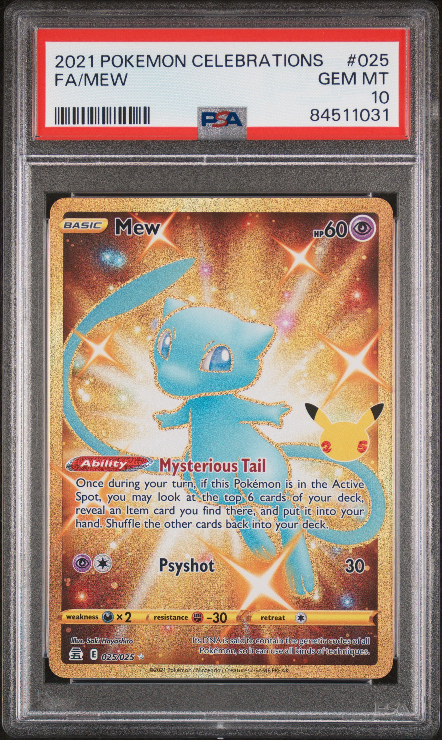 2021 POKEMON CELEBRATIONS #025 FA/MEW