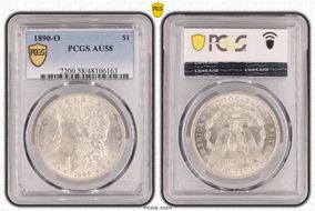1890-O $1 AU58
