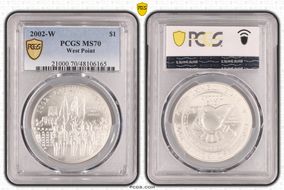 2002-W $1 West Point MS70