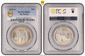 1936-S 50C Bay Bridge MS63