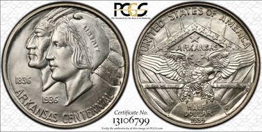 1939-D 50C Arkansas MS65