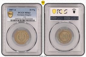 1887-A 20 Pfg J-6 MS63
