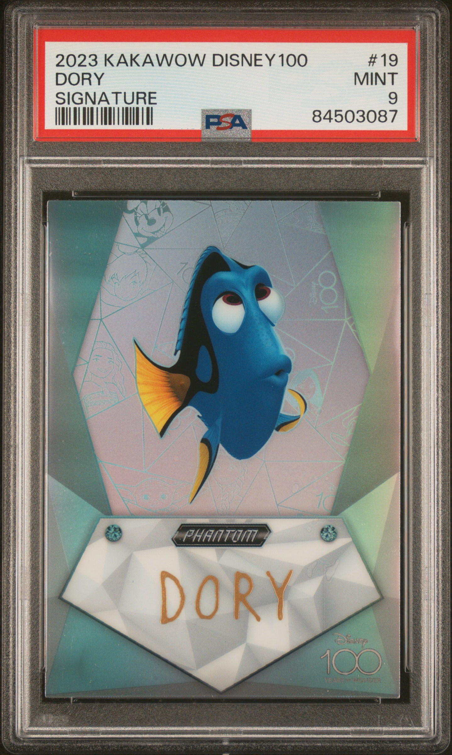 2023 KAKAWOW PHANTOM DISNEY100 WONDROUS CHARACTER SIGNATURE #19 DORY SIGNATURE