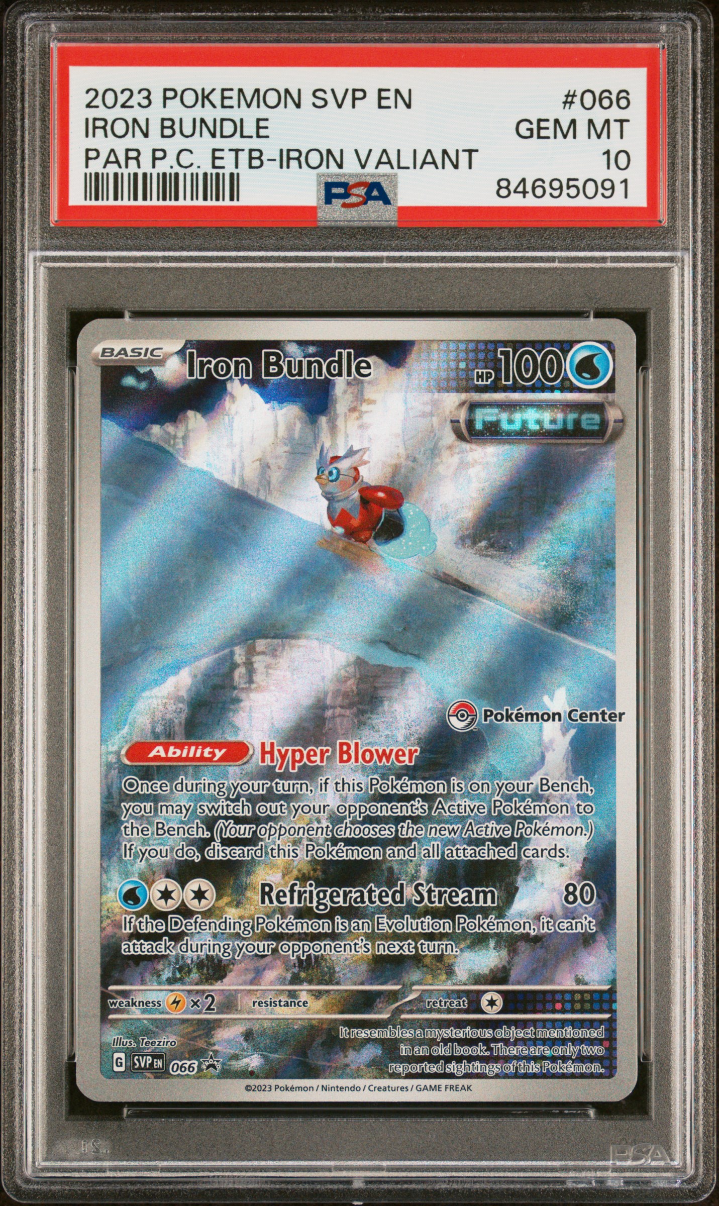 2023 POKEMON SVP EN-SV BLACK STAR PROMO #066 IRON BUNDLE PAR PC ETB-IRON VALIANT