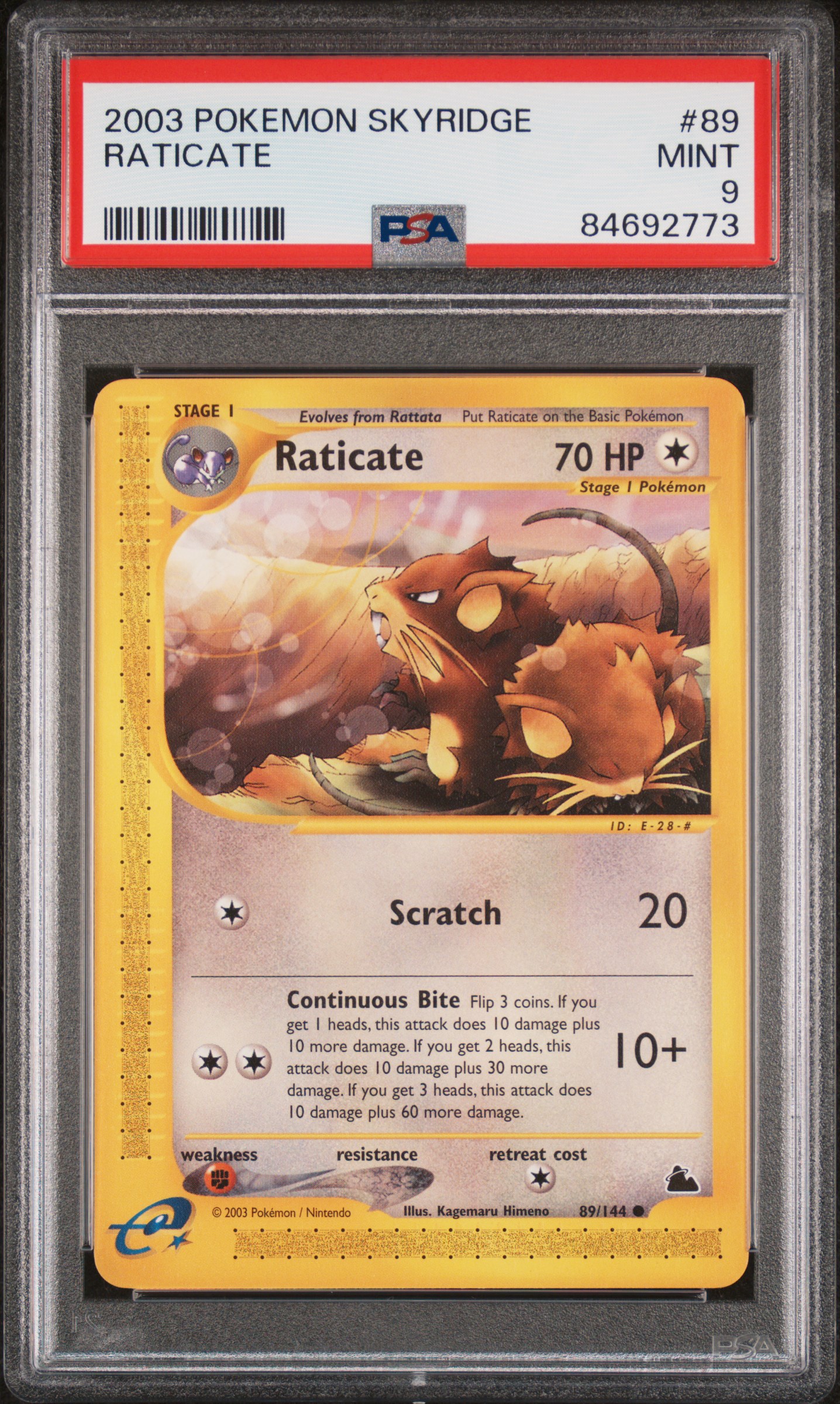 2003 POKEMON SKYRIDGE #89 RATICATE