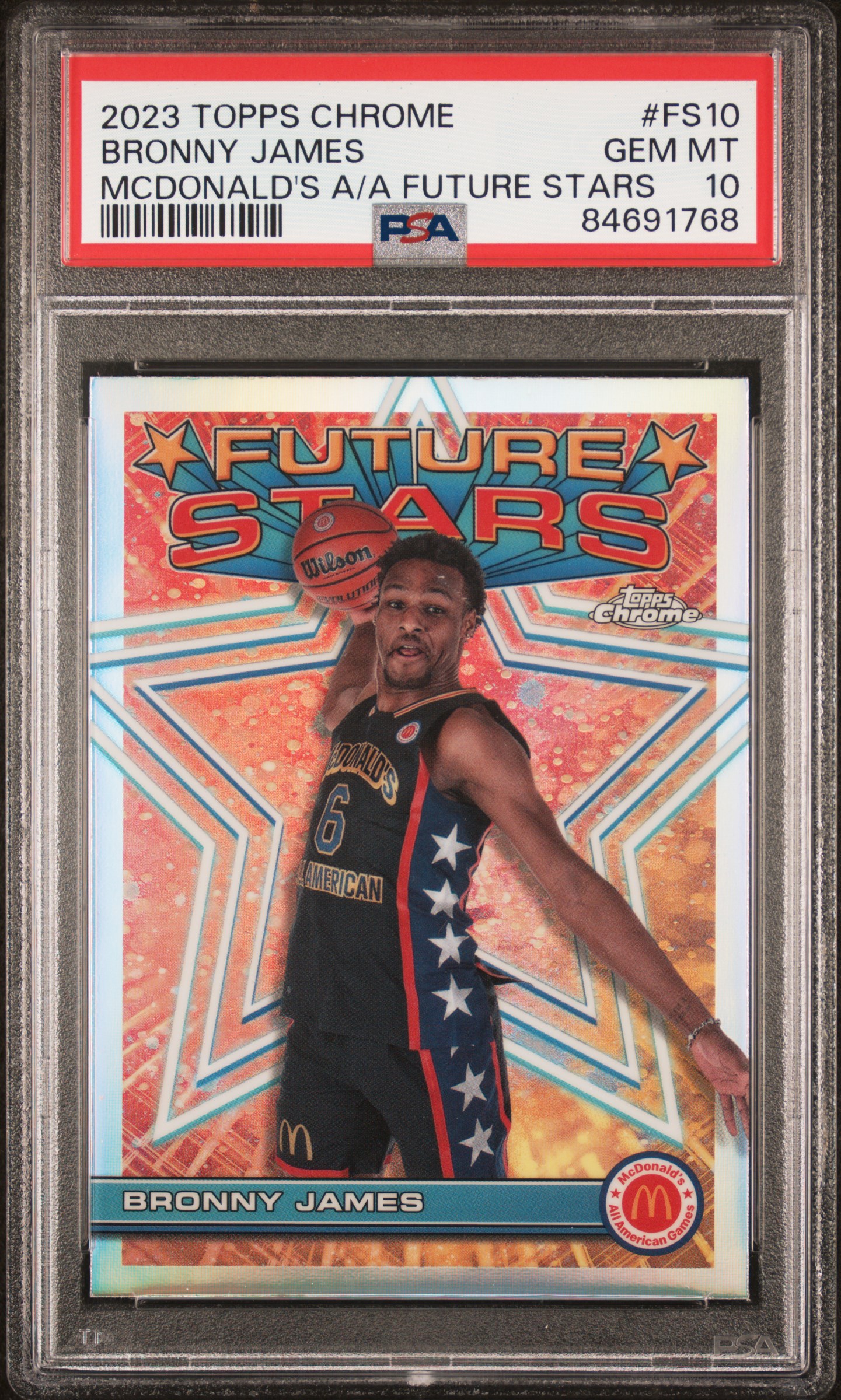 2023 TOPPS CHROME MCDONALD'S ALL-AMERICAN FUTURE STARS #FS10 BRONNY JAMES