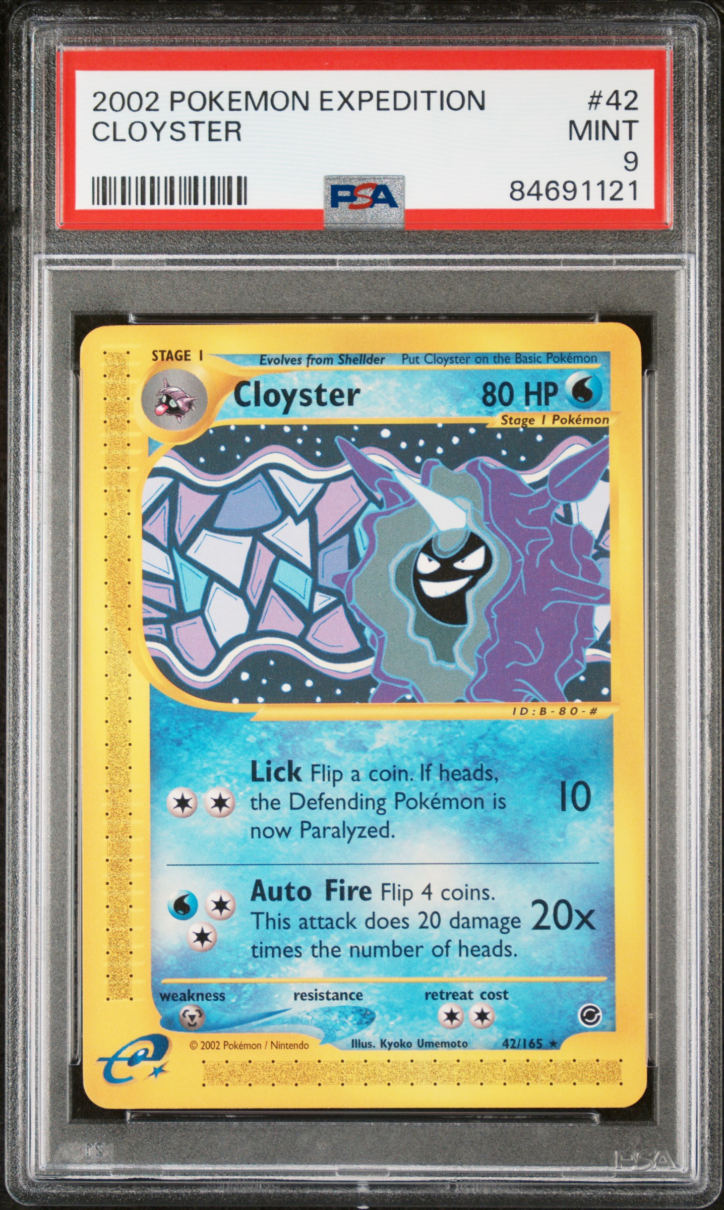 2002 POKEMON EXPEDITION #42 CLOYSTER