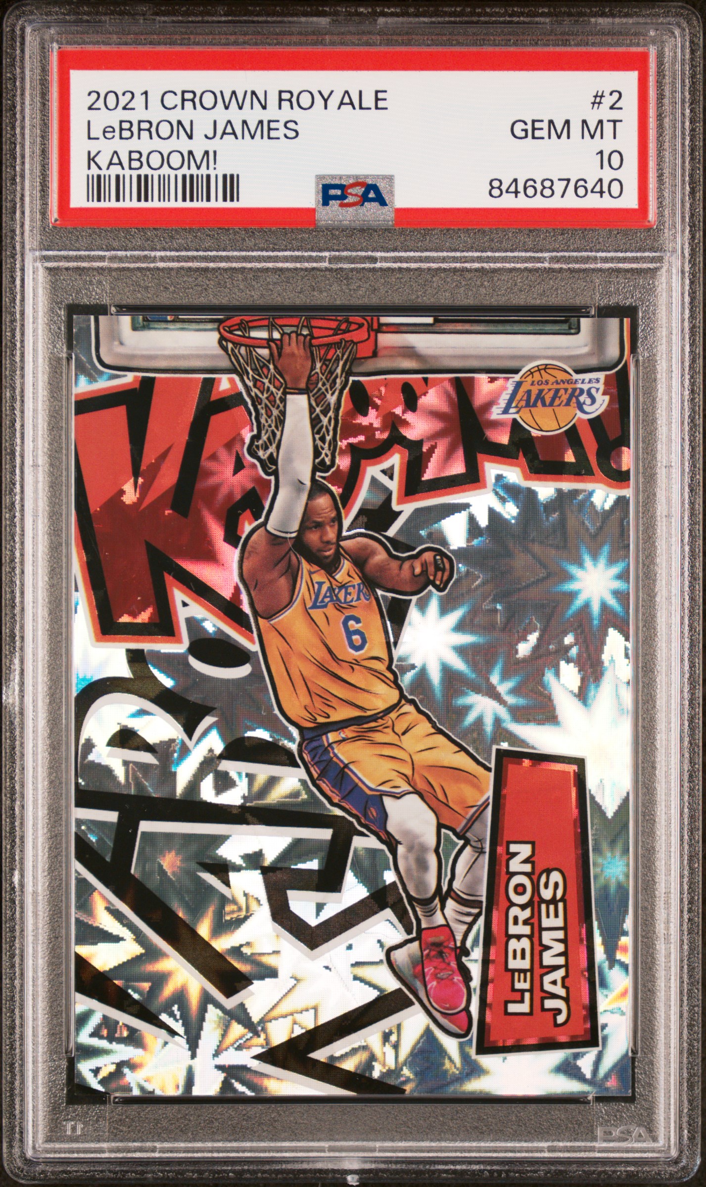 2021 PANINI CROWN ROYALE KABOOM! #2 LeBRON JAMES KABOOM!