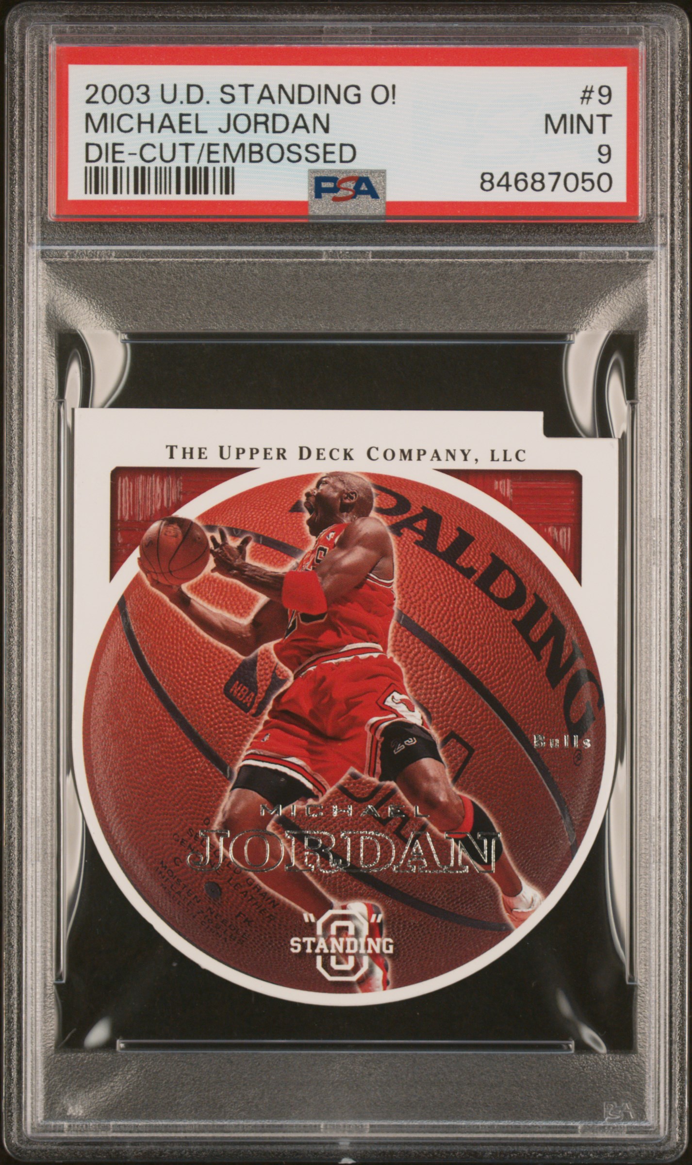 2003 UPPER DECK STANDING O! #9 MICHAEL JORDAN DIE-CUT/EMBOSSED