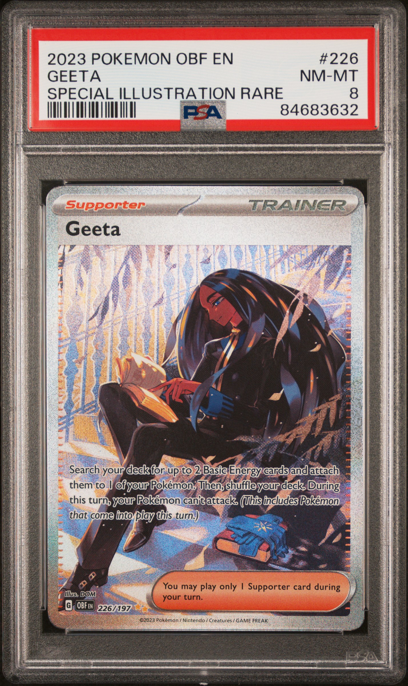 2023 POKEMON OBF EN-OBSIDIAN FLAMES #226 GEETA SPECIAL ILLUSTRATION RARE