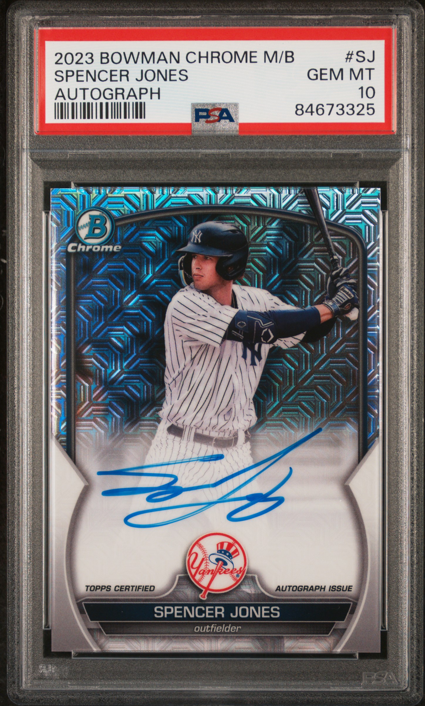 2023 BOWMAN CHROME MEGA BOX AUTOGRAPHS #SJ SPENCER JONES