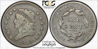 1812 1C Small Date F12BN