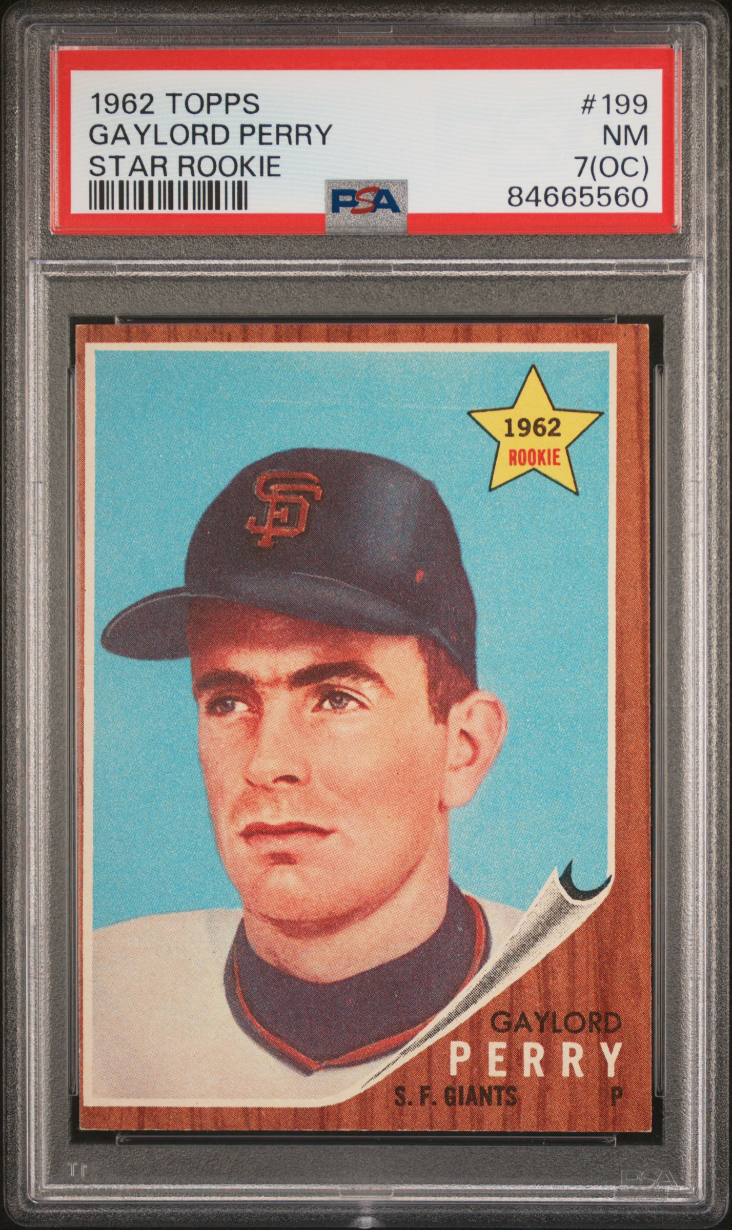 1962 TOPPS #199 GAYLORD PERRY STAR ROOKIE