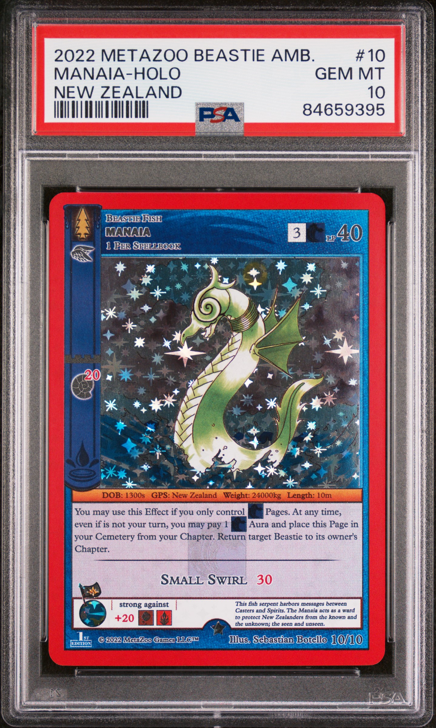 2022 METAZOO BEASTIE AMBASSADORS #10 MANAIA-HOLO NEW ZEALAND