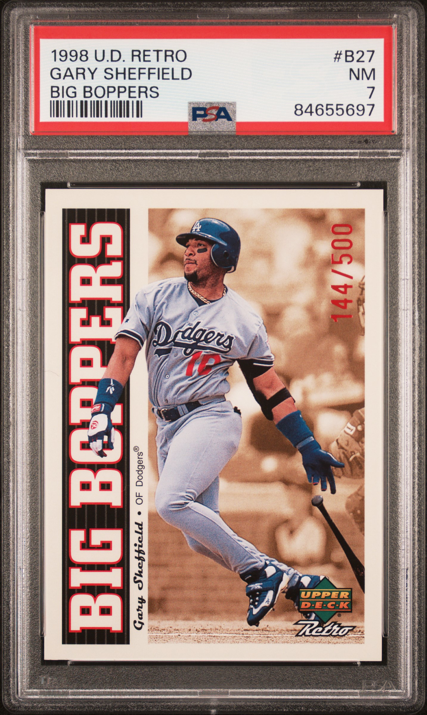 1998 UPPER DECK RETRO BIG BOPPERS #B27 GARY SHEFFIELD BIG BOPPERS