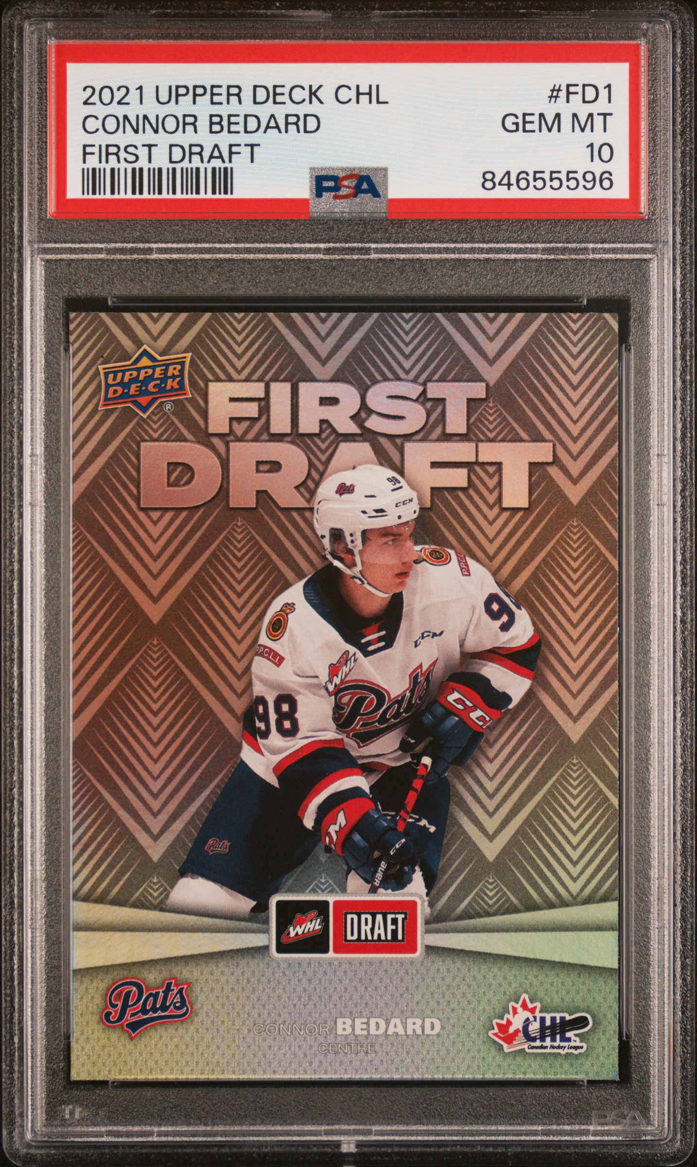 2021 UPPER DECK CHL FIRST DRAFT #FD1 CONNOR BEDARD FIRST DRAFT
