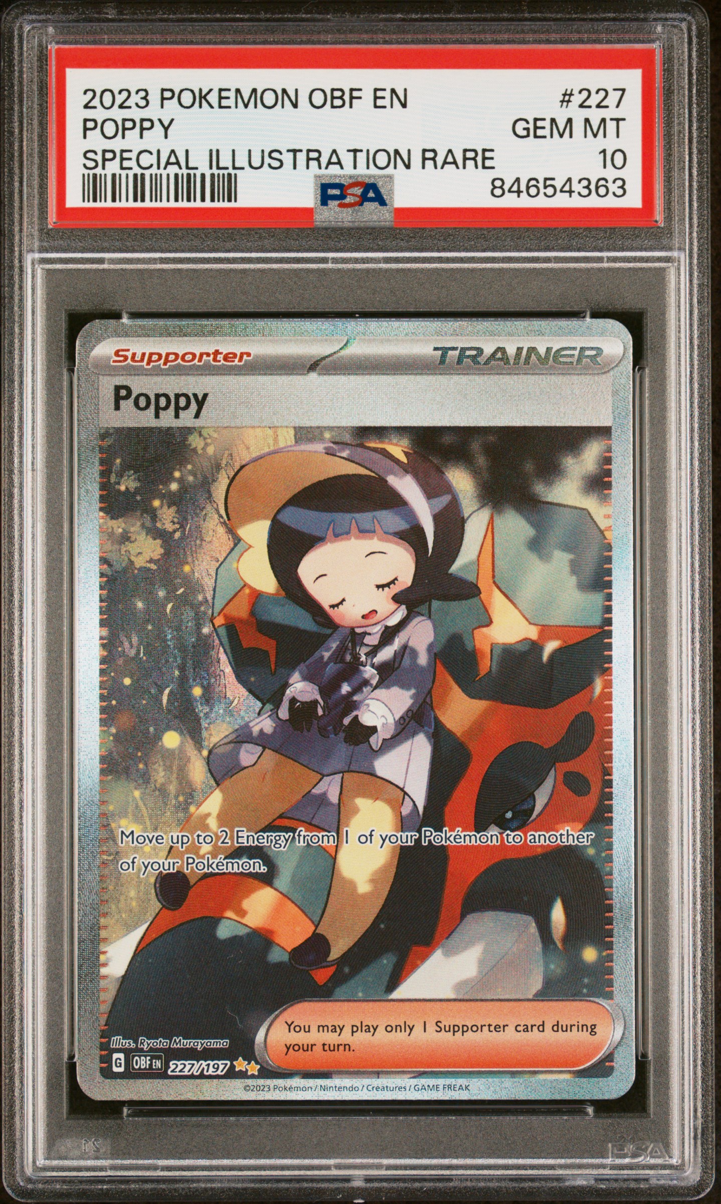 2023 POKEMON OBF EN-OBSIDIAN FLAMES #227 POPPY SPECIAL ILLUSTRATION RARE
