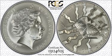 2002 $1 Kangaroo-Aboriginal Design MS69