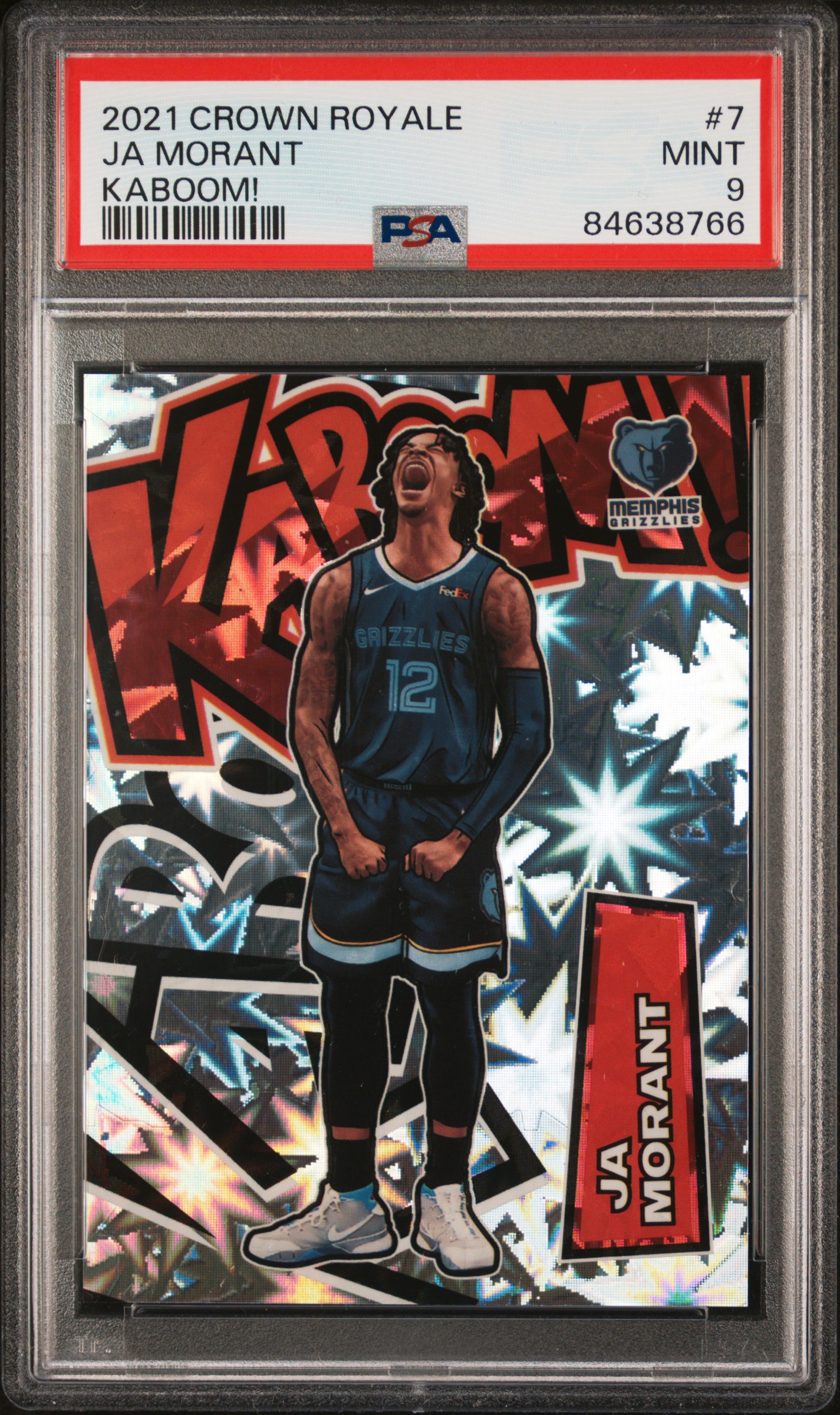 2021 PANINI CROWN ROYALE KABOOM! #7 JA MORANT KABOOM!