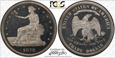 1878 T$1 Trade PR64DCAM
