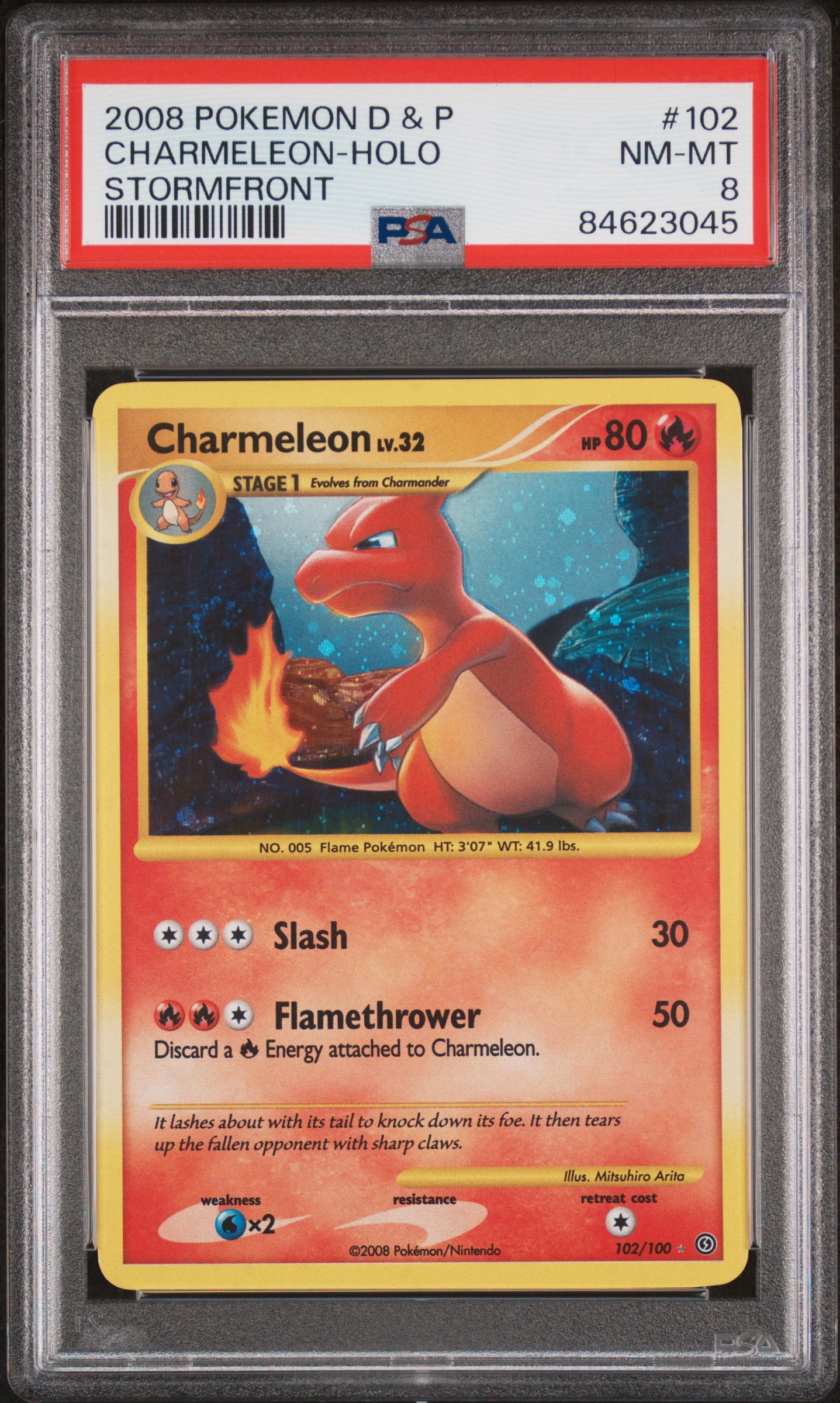 2008 POKEMON DIAMOND & PEARL STORMFRONT #102 CHARMELEON-HOLO STORMFRONT