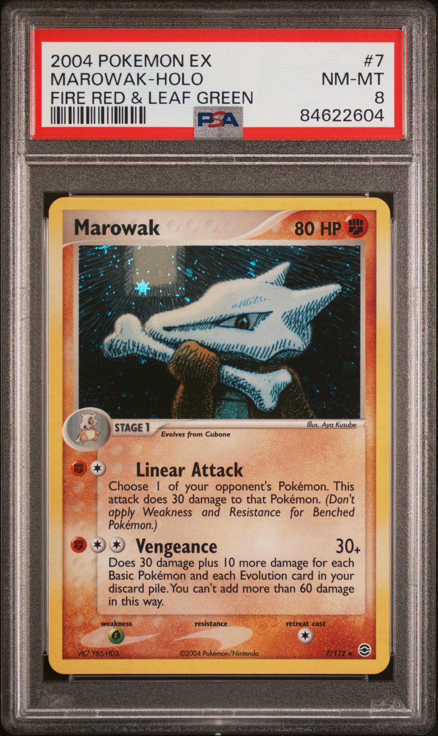 2004 POKEMON EX FIRE RED & LEAF GREEN #7 MAROWAK-HOLO FIRE RED & LEAF GREEN