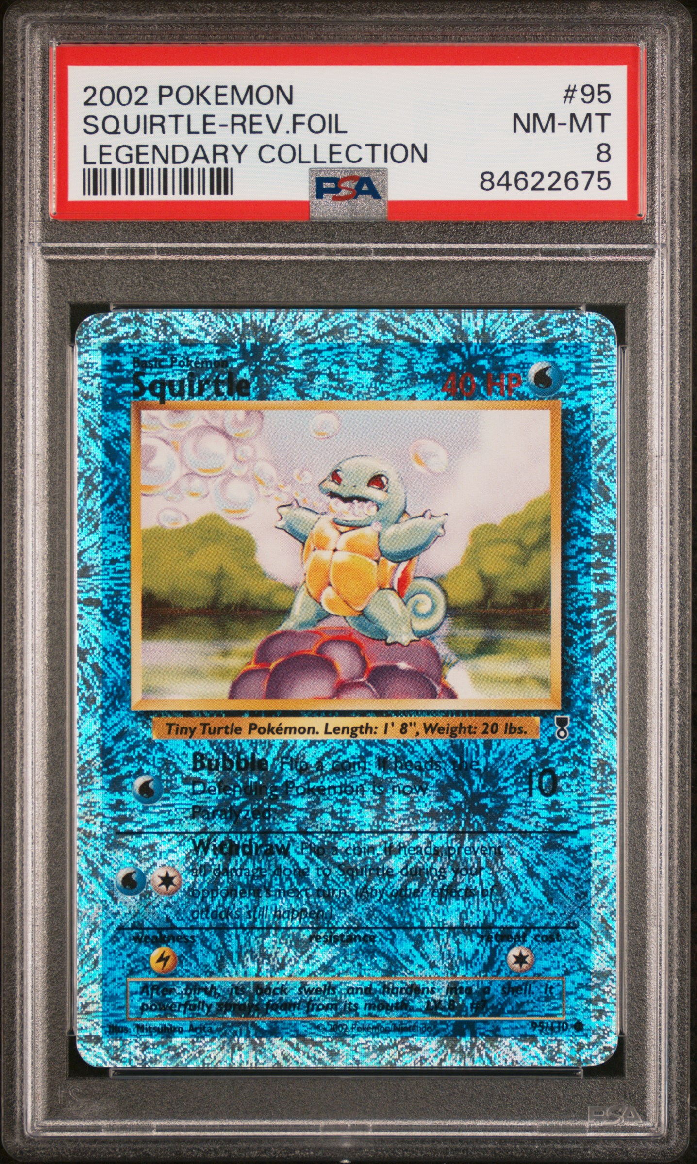 2002 POKEMON LEGENDARY COLLECTION #95 SQUIRTLE-REV.FOIL LEGENDARY COLLECTION