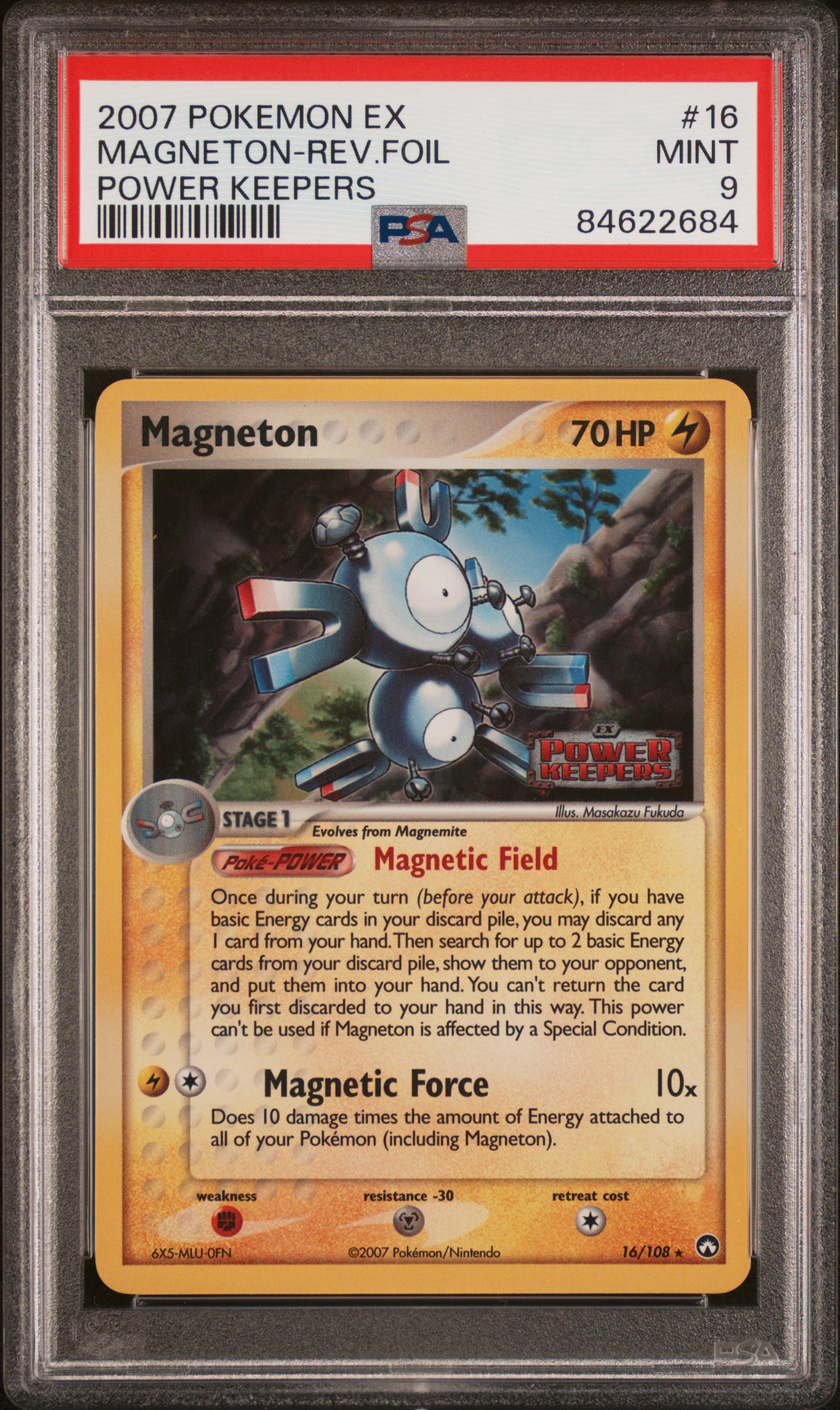 2007 POKEMON EX POWER KEEPERS #16 MAGNETON-REV.FOIL POWER KEEPERS