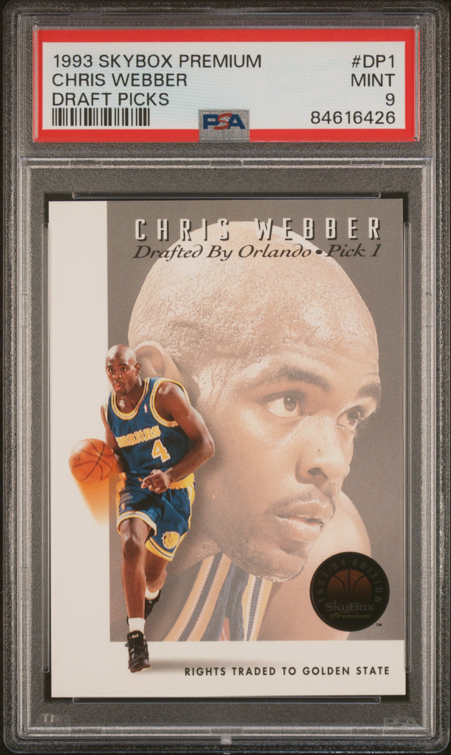 1993 SKYBOX PREMIUM DRAFT PICKS #DP1 CHRIS WEBBER DRAFT PICKS