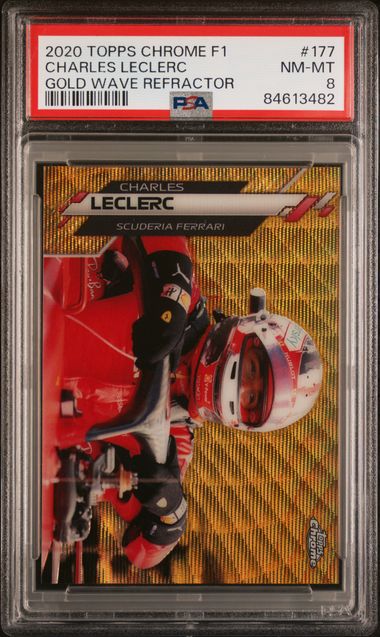 2020 Topps Chrome Formula 1 Gold Wave Refractor #177 Charles Leclerc Rookie  Card (#45/50) – PSA NM-MT 8 on Goldin Auctions