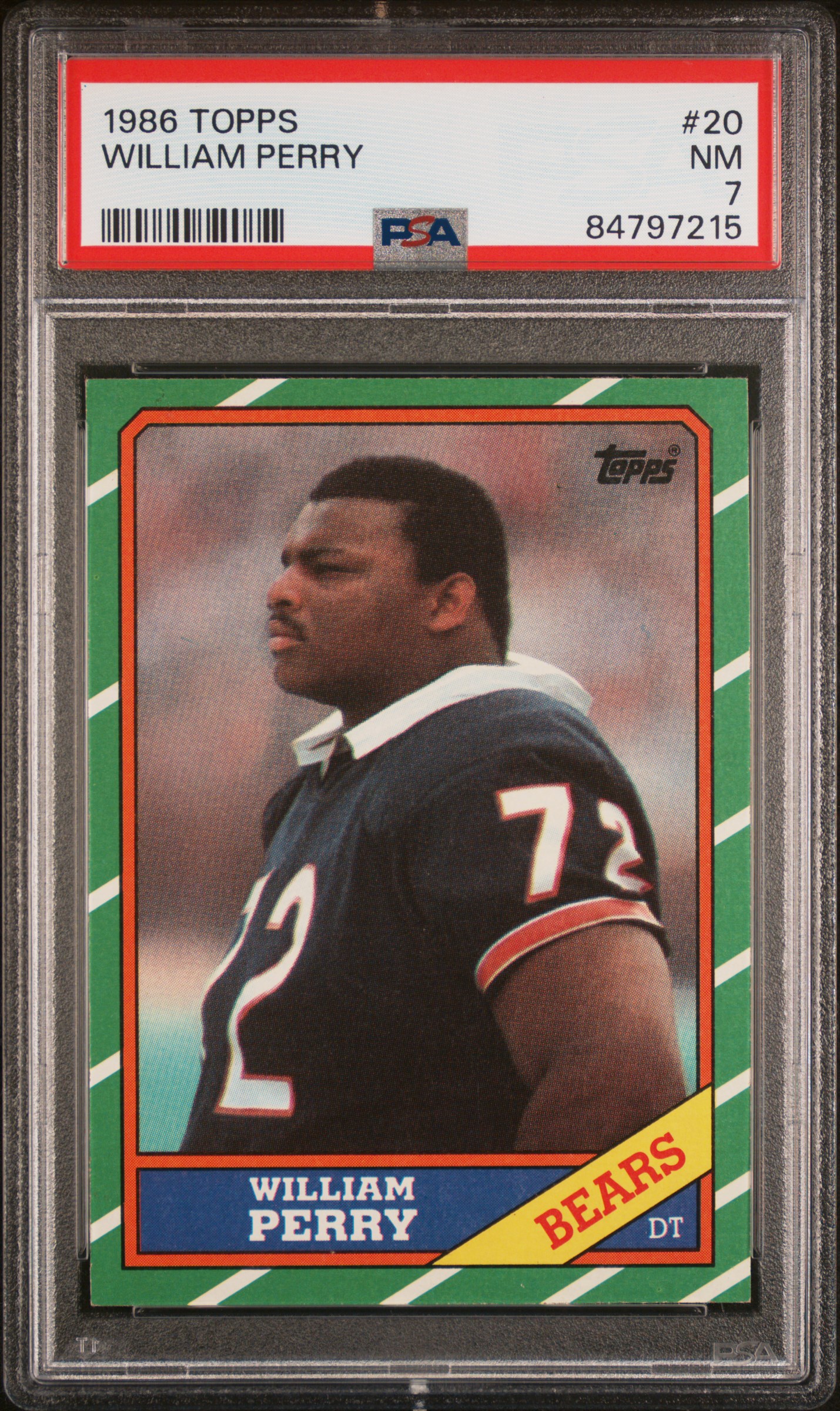 1986 TOPPS #20 WILLIAM PERRY