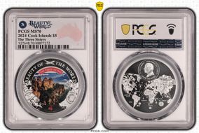 2024 $5 The Three Sisters Beauty of the World MS70
