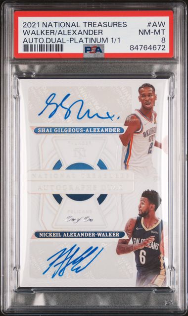 2021-22 Panini National Treasures Autographs Dual Platinum 1/1 #AW