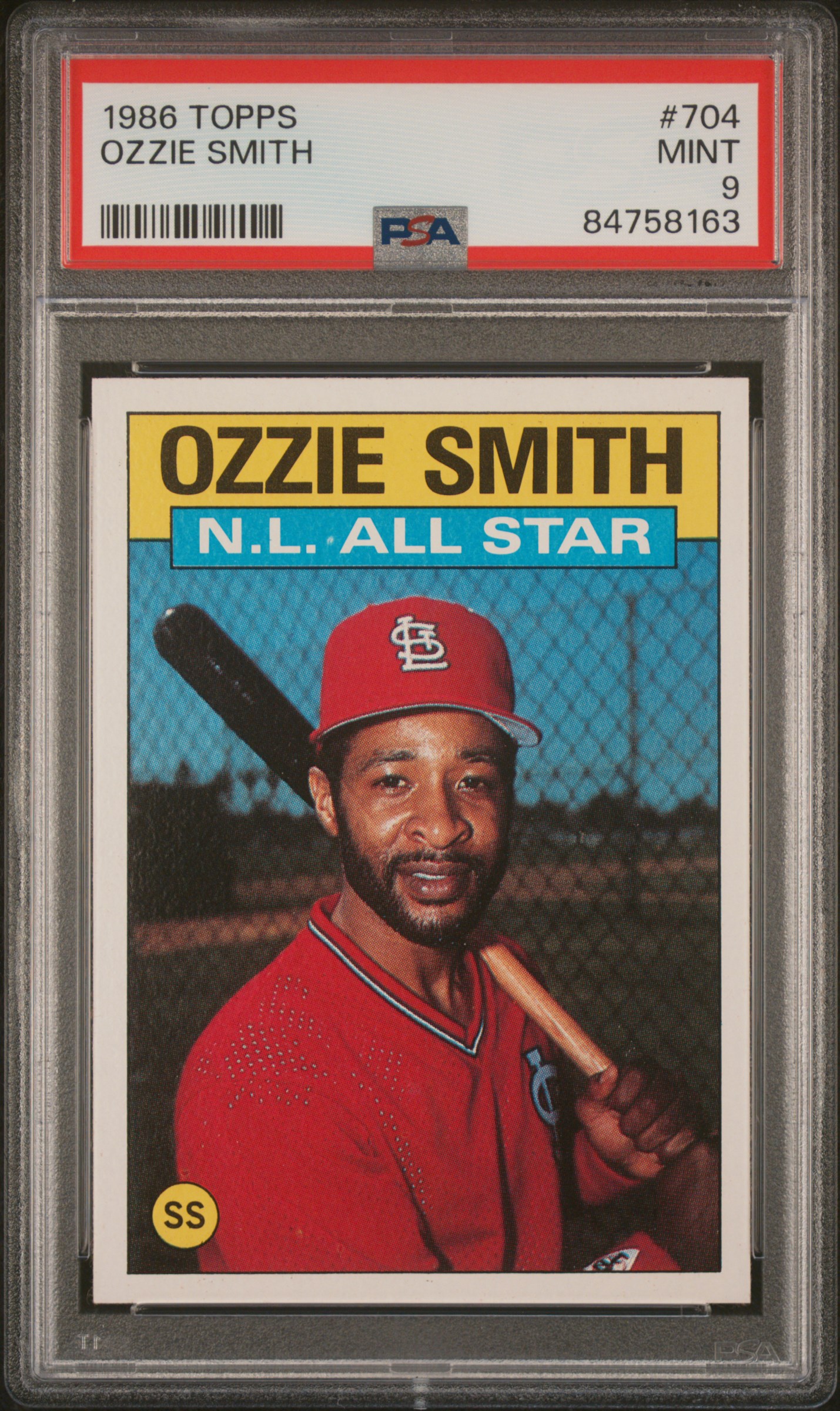 1986 TOPPS #704 OZZIE SMITH