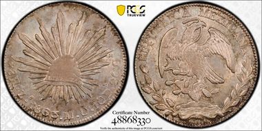 1863-Zs MO 8 R Zs47 AU58