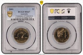 2001 $1 Centenary of Federation MS67