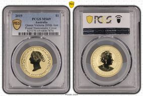 2019 $1 Queen Victoria 200th Ann Postal Numismatic Cover MS69