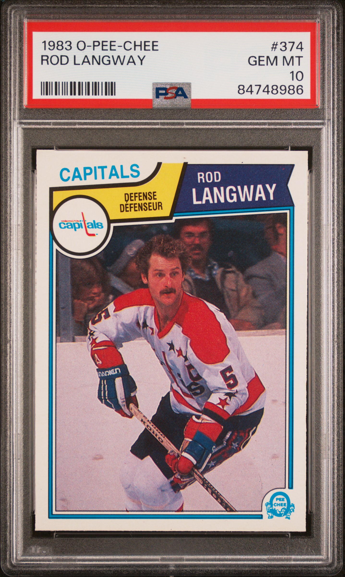 1983 O-PEE-CHEE #374 ROD LANGWAY