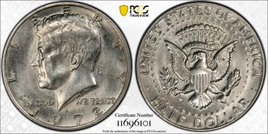 1972-D 50C No "FG" FS-901 MS63