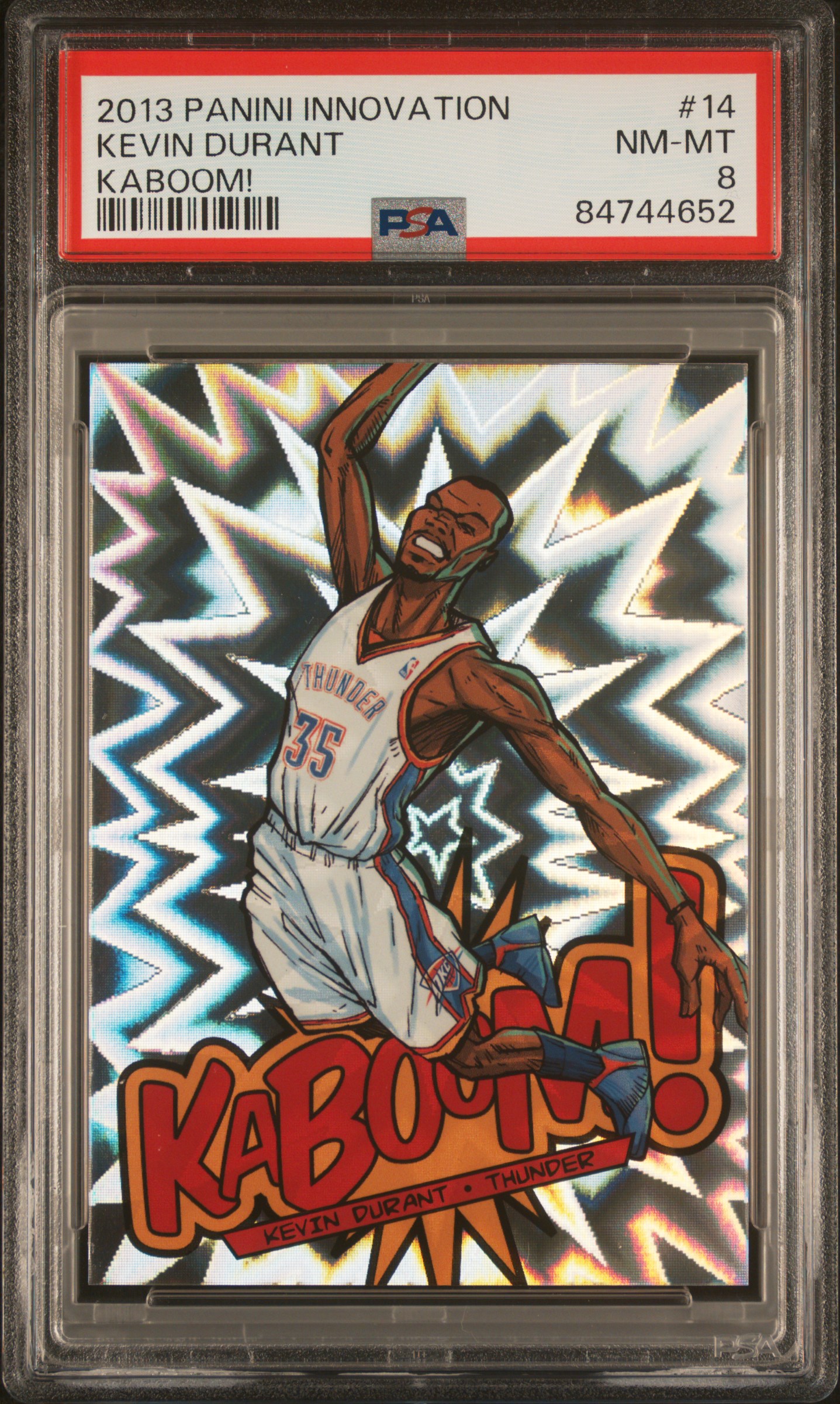 2013 KEVIN DURANT PANINI INNOVATION KABOOM! KABOOM! PSA 8 Veriswap