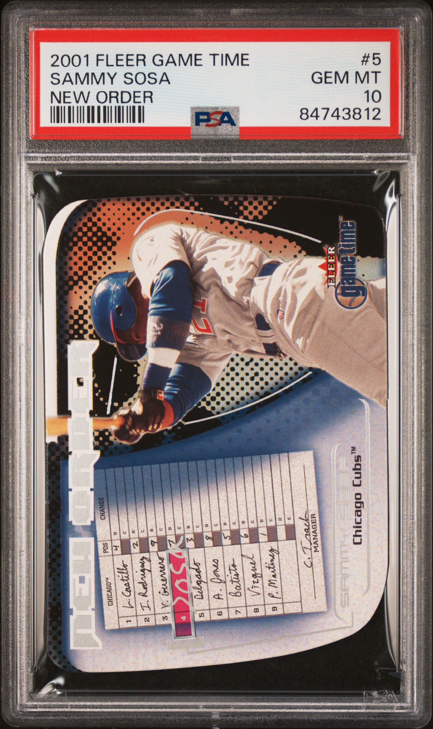 2001 FLEER GAME TIME NEW ORDER #5 SAMMY SOSA NEW ORDER