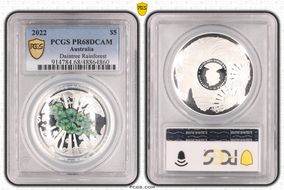 2022 $5 Daintree Rainforest Colorized PR68DCAM