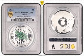 2022 $5 Daintree Rainforest Colorized PR69DCAM