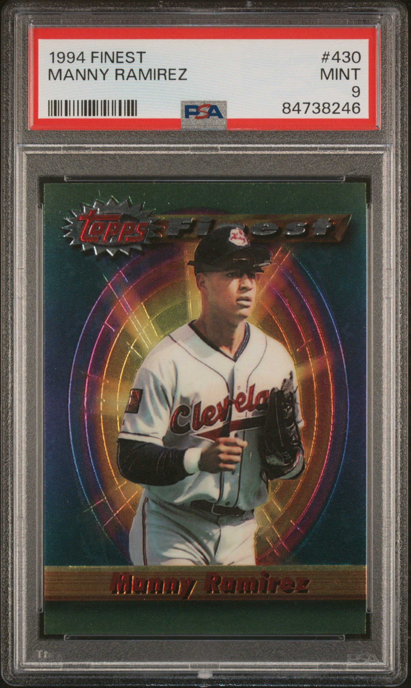 1994 Topps Finest #430 Manny Ramirez – PSA MINT 9
