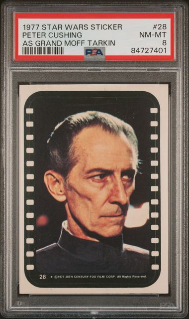 1977 Star Wars Topps Asgrandmofftarkin #28 Peter Cushing front