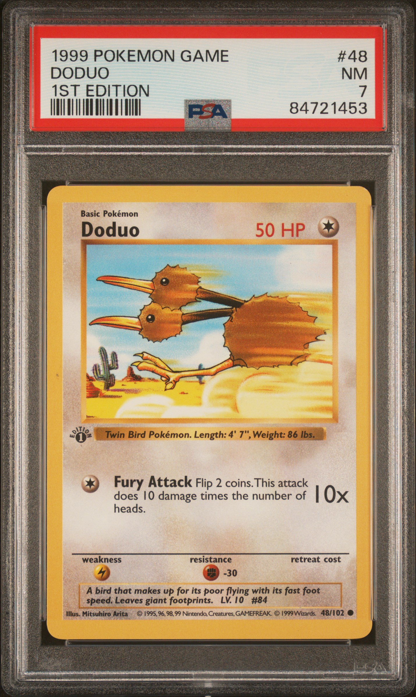 1999 POKEMON GAME #48 DODUO 1ST EDITION