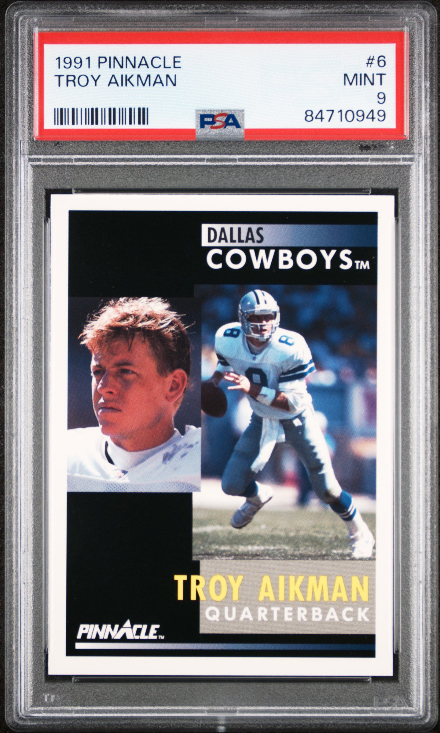 1991 PINNACLE #6 TROY AIKMAN